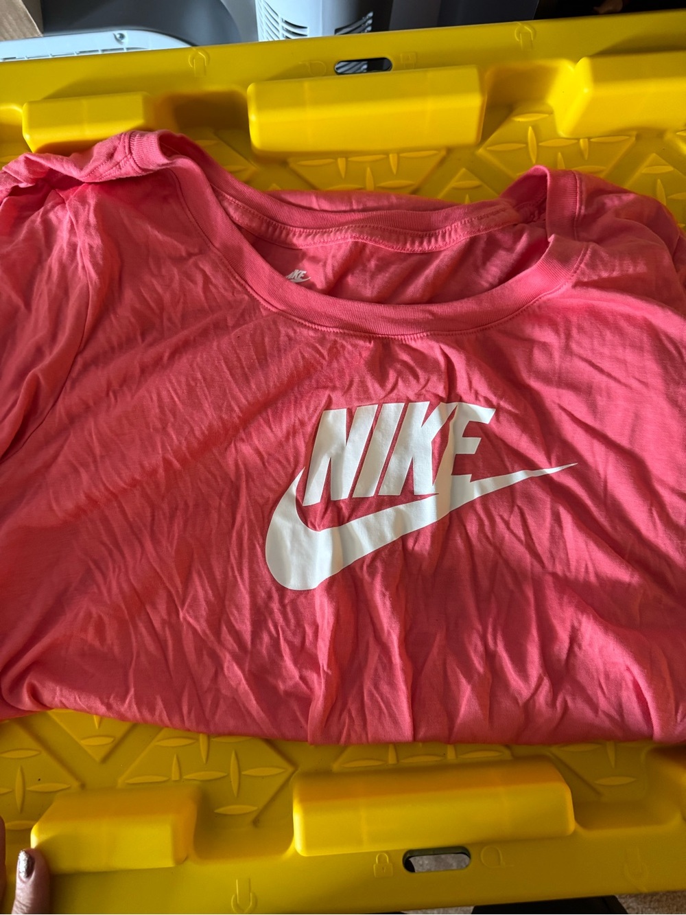 Nike Women's Vibrant Pink Logo Short Sleeve Tee